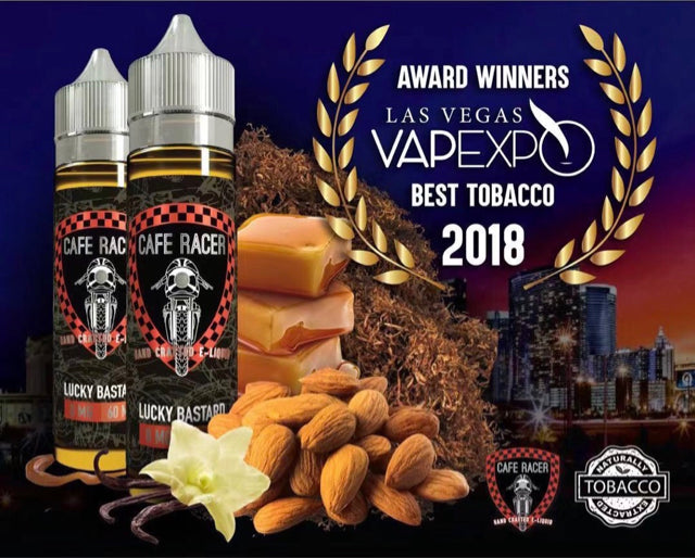 Cafe Racer Wins Best Tobacco Flavor at Vapexpo Las Vegas with Lucky Bastard